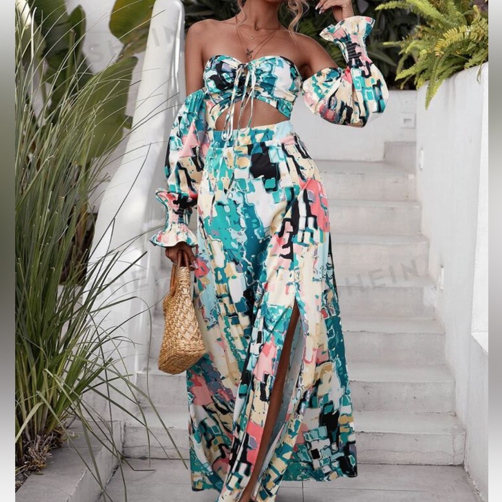 Vocation Off shoulder Split Thigh Dress